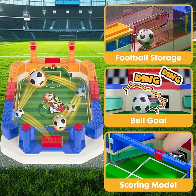 Football Table Interactive Game Soccer Games Table Foosball Table for Boys Kids Family Game Night Fun Mini Foosball Indoor Outdoor Party Games Toys Gifts