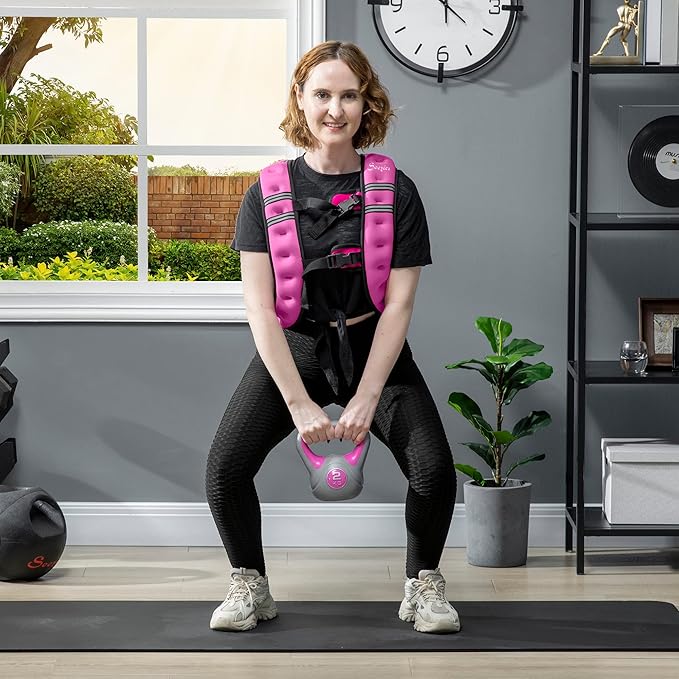 Soozier Body Weighted Vest with Pocket, Soft Skin-Friendly Weighted Workout Vest, Adjustable Weighted Running Equipment, 17.6 lbs.