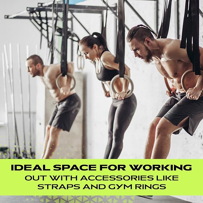 Heavy-Duty Wall Mounted Pull Up Bar - 500 lbs Weight Capacity | Maintain Upper Body Strength & Core Stability | Space Efficient Steel Chin Up Black Bar for Home & Gym Versatile Workouts
