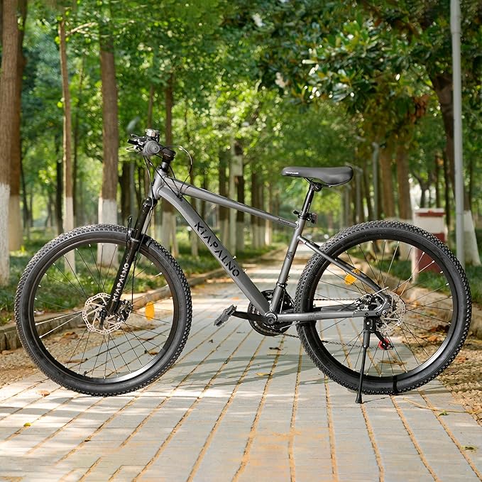 Mountain Bike 24 26 Inch, 21 Speeds Aluminum Frame/High-Carbon Steel Frame, Front Suspension Boys Girls Sport Bike, Adult Teens Bicycle for City Commuters, Summer Ride and Short Trip Camping
