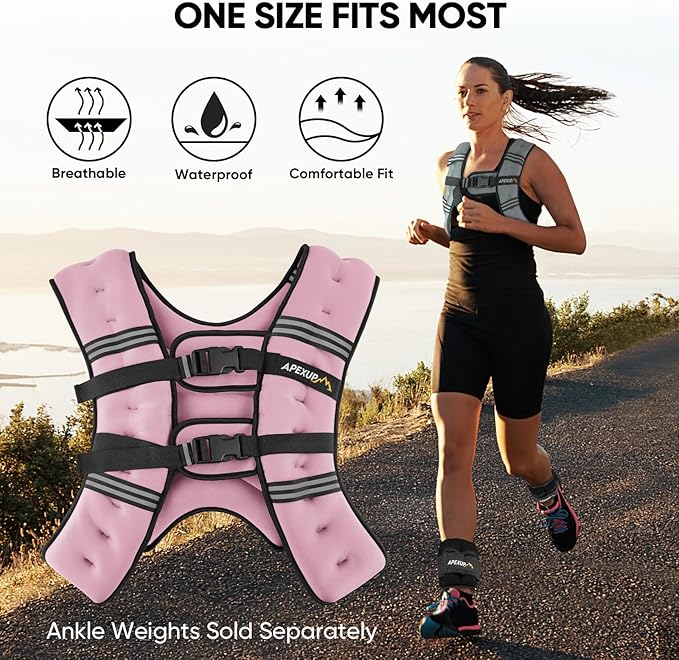 APEXUP Weighted Vest Men Women, Weight Vest for Women Workout Equipment for Strength Training Running