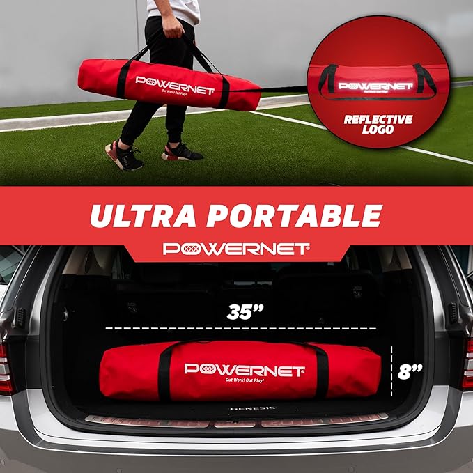 PowerNet Soccer Goal for Backyard, 6x4 / 8x4 FT Portable Soccer Net, Sports & Outdoors Training Equipment, 1 Goal & Zipper Storage Bag