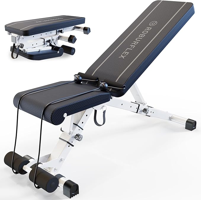 BUNDLE DEAL - Two Adjustable Dumbbells (40LB Black) + Dumbbell Stand + Adjustable Bench (4 items)