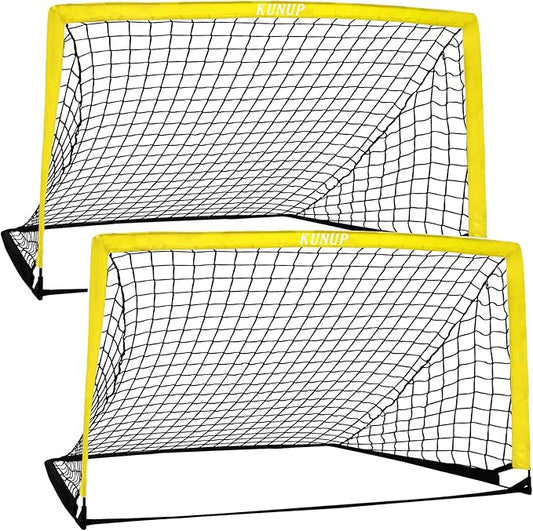 2 of 5×3 6x4 9x5 FT Portable Kids Soccer Goals Set, Foldable Soccer Practice Nets for Backyard with Carrying Bag for Toddler Youth Pop Up Soccer Training Equipment Indoor Outdoor Sports Game Gift