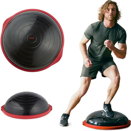 SPRI Balance Trainer Dome Shape Half-Exercise Ball with Non-Skid Base – Pro (65cm) or Sport (50cm) for Balance Training, Strength Building, Toning, and Improved Flexibility