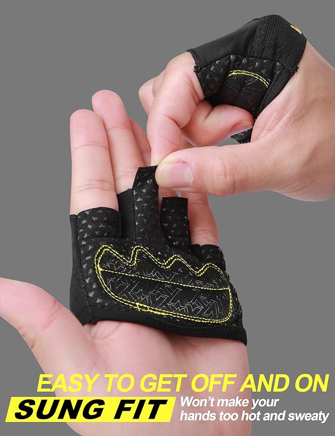 KUTOOK Weight Lifting Gloves for Women Gym Workout Gloves with Palm Protection & Extra Grip Breathable Exercise Gloves for Men Fitness