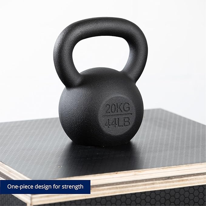 Titan Fitness Cast Iron Kettlebell, Single Piece Casting, KG and LB Markings, Full Body Workout