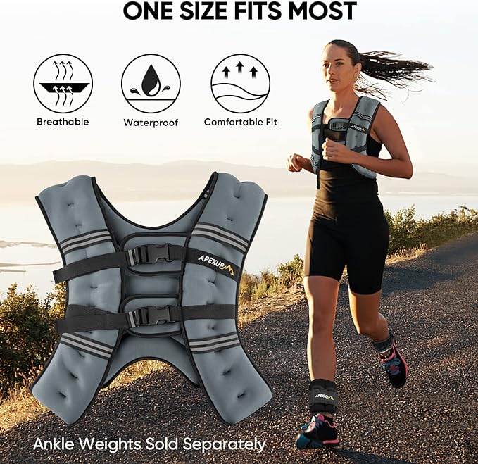 APEXUP Weighted Vest Men Women, Weight Vest for Women Workout Equipment for Strength Training Running