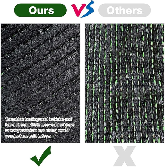 Yescom Sports Sled Strips Turf Gym Turf Flooring for Weight Sled Push Gym Equipment Outdoor Indoor Use 65'x5'(325 Sq.Ft) 0.4" H