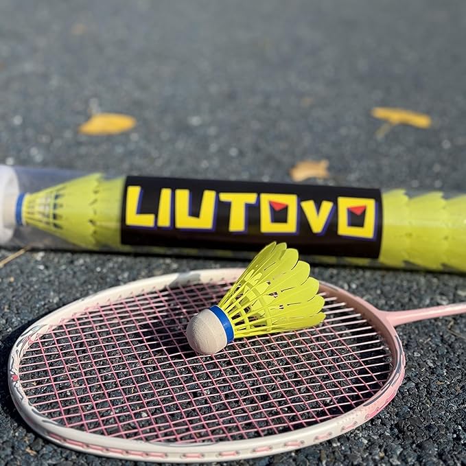 12 Packs Nylon Badminton Shuttlecocks Birdies Nylon Feather Shuttlecocks Badminton Birdies Great Stability ＆ Durability Indoor Outdoor Sports Hight Speed Training