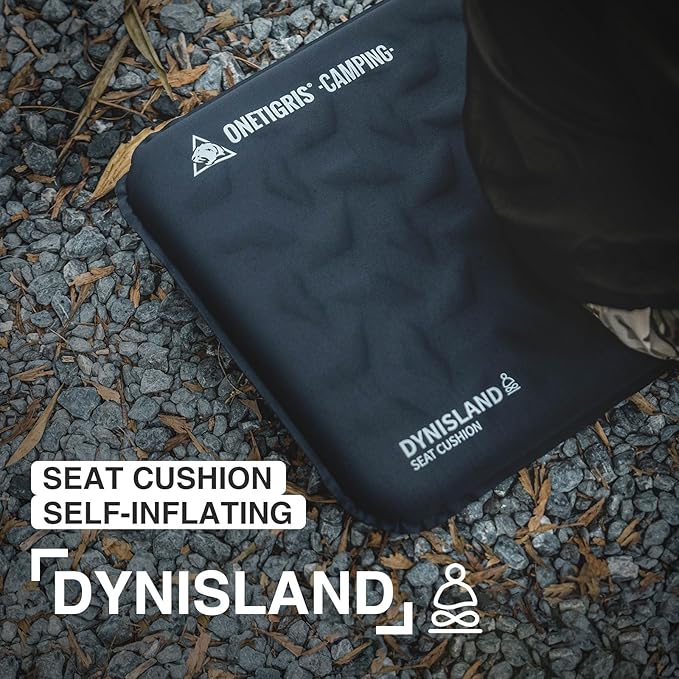 ONETIGRIS Inflatable Seat Cushion - Lightweight & Waterproof Inflatable Camping Seat Cushion Travel Cushion Stadium Seat Office Chair Car Pad