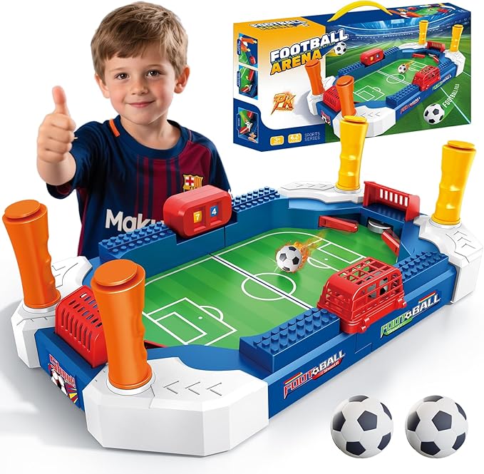 Mini Foosball Table, Soccer Board Game for Kids, 3 4 5 6 7 8-12 Year Old Boys Girls Birthday Gifts, Football Games Pinball Machine, Indoor Outdoor Family Party Sports Toys