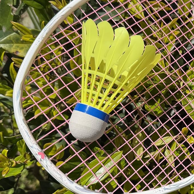 12 Packs Nylon Badminton Shuttlecocks Birdies Nylon Feather Shuttlecocks Badminton Birdies Great Stability ＆ Durability Indoor Outdoor Sports Hight Speed Training