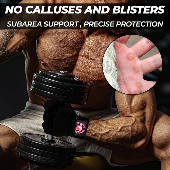 FIGHTSENSE Workout Gloves for Men and Women,Weight Lifting Gloves with Enhanced Grip,Padded Palm,Adjustable Wrist Straps and Breathable Design for Optimal Performance & Comfort in Gym