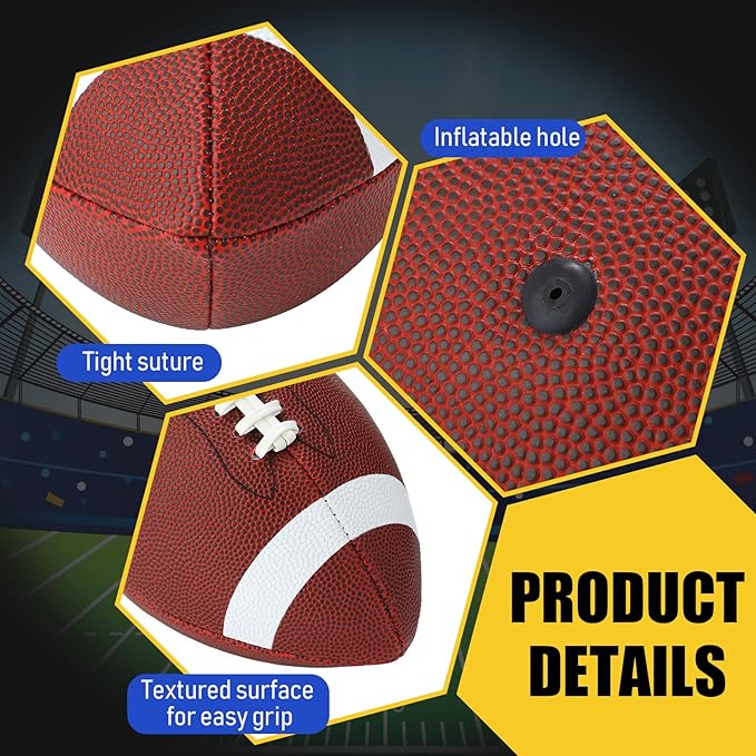 Jerify 4 Pcs Sport Balls Set Official Size Athletic Balls Include Soccer, Football, Basketball, Volleyball for Indoor Outdoor Game Teens Youth Adult Operation Christmas Ball Gifts