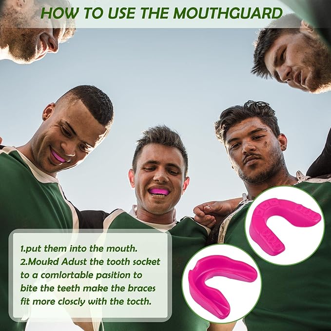 Kathfly 100 Pcs Youth Mouth Guard for Sports Mouthguard Athletic Football Mouth Guard Football Mouthpiece Gum Protection for Boxing Basketball Hockey Karate(Assorted Colors)