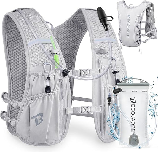 Running Vest Hydration Backpack for Men Women, 5L Lightweight Running Backpack Hydration Pack for Marathon, Trail, Cycling, Hiking, Jogging