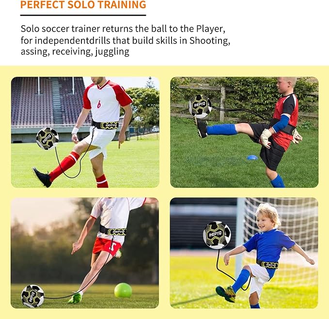 Soccer Agility Training Equipment Set, 12 Rung 20Ft Agility Ladder, 12 Disc Cones, 4 Steel Stakes, Solo Soccer Trainer, Jump Rope - Speed Training Equipment for Soccer Football Basketball