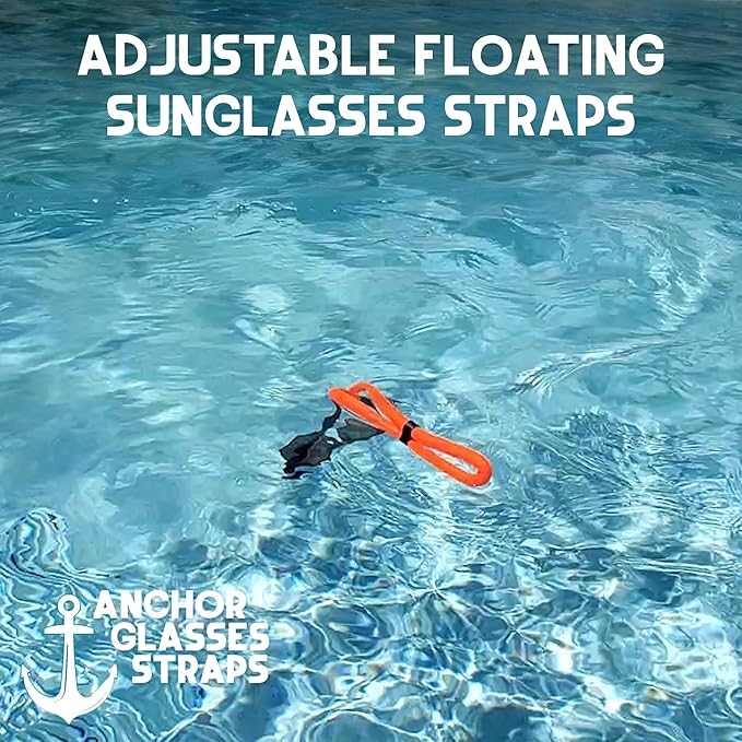 Floating Sunglasses Straps for Water – 4 Pack Buoyant Glasses Retainer for Men Women – Adjustable Floatable Eyewear Lanyard for Boating Kayaking Fishing Paddleboarding Beach Lake Pool