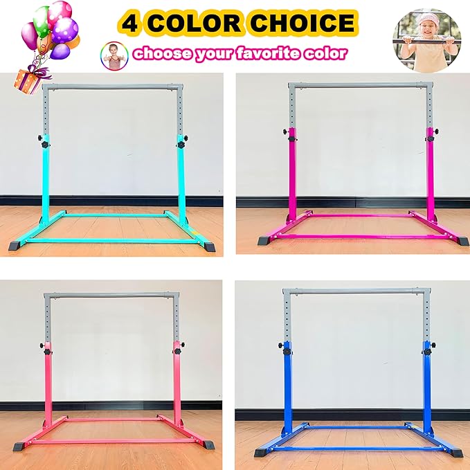 MARFULA Gymnastic Bar for Kids Gymnastic Kip Bar Horizontal Bar Gymnastic Training Equipment for Kids 3-15 Years Home and Club Use