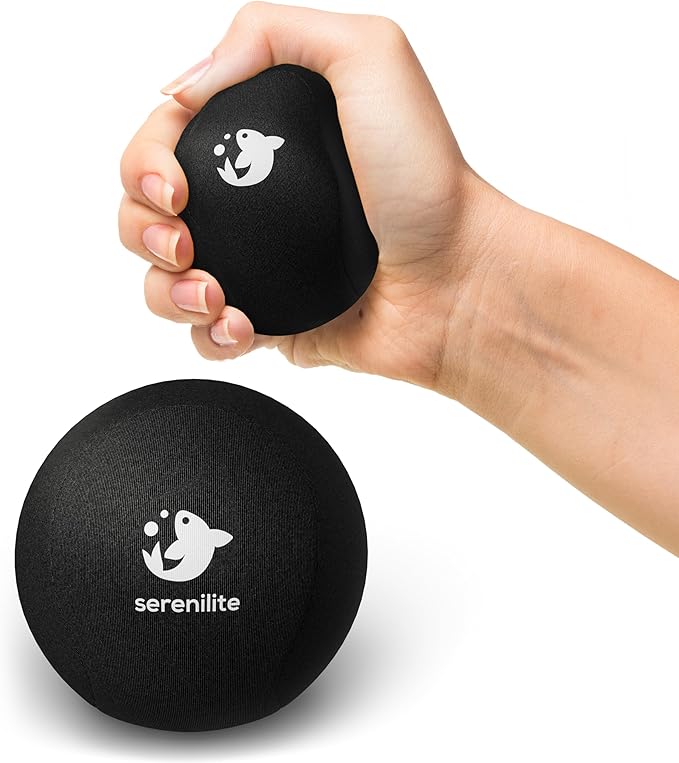 Serenilite Stress Balls for Adults, Squeeze Ball for Hand Therapy, Stress Ball, Hand Exercisers for Therapy & Grip Strengthening, Physical Therapy Balls, Hand Grip Strengthener.