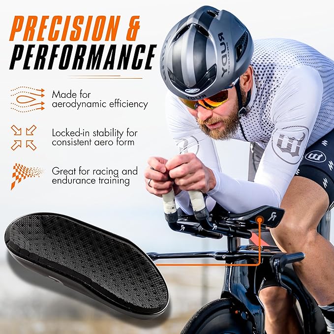 TRIRIG Signature Closed Back Arm Cups Ultra-Light TT Aerobar Pads & Specialized Cycling Arm Rests fits most Aero bars for Road Bike - Tri Bar Pads Triathlon Gear & Triathlon Bike Accessories
