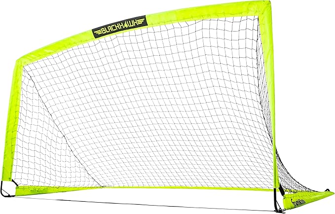 Franklin Sports Blackhawk Backyard Soccer Goal - Portable Pop Up Soccer Nets - Youth + Adult Folding Indoor + Outdoor Goals - Multiple Sizes + Colors - Perfect for Games + Practice
