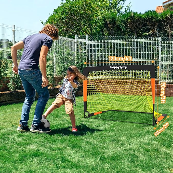 Soccer Goal 7'x5', 6.6‘x3.3', 5'x3.6', 4'x3', 3'x2.2' Soccer Net for Kids Backyard
