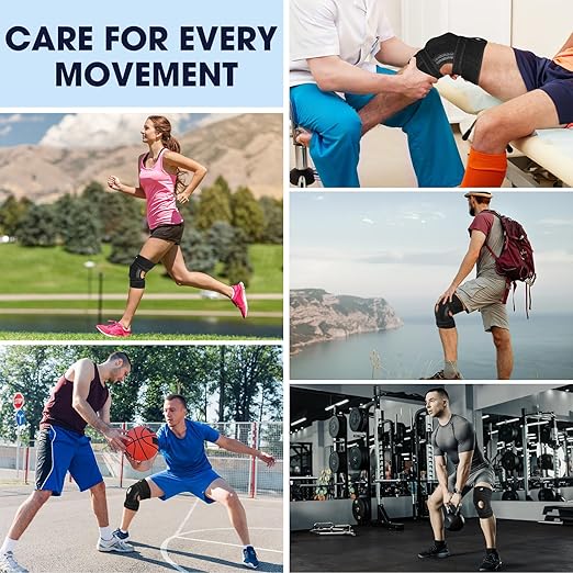 NEENCA ELITE Knee Brace for Men & Women - Open-Back Knee Support with Side Stabilizers & Patella Support for Meniscus Tear, Arthritis Pain, Injury Recovery, Running, Sports (Black, Large)