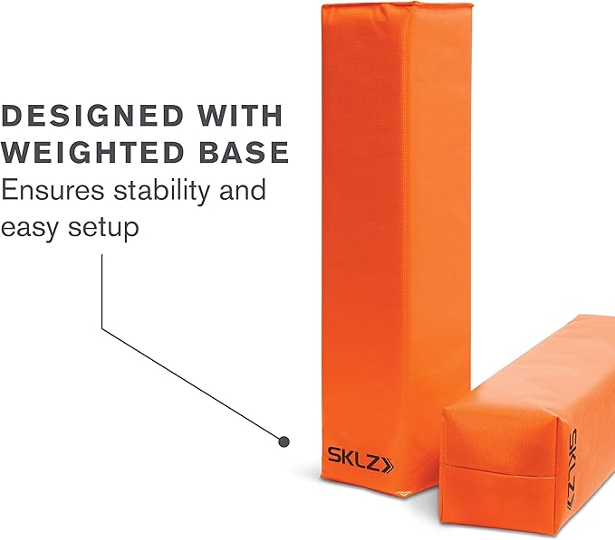 SKLZ Football End Zone Pylons (1 Pair),Orange
