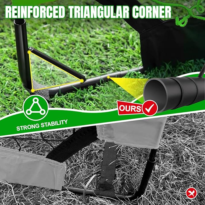 Kids Soccer Goals for Backyard Set, Portable Toddler Soccer Goal 2 of 4x3 ft, 6x4 ft, 7x5 ft, Soccer Training Equipment, Pop Up Soccer Net Kit with Size 4 Soccer Ball, Youth Games, Outdoor Sports Play