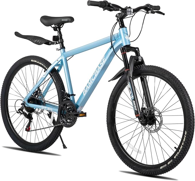 HILAND 26 27.5 Inch Mountain Bike, Mens and Womens Aluminum Frame MTB with 21 Speeds, Dis Brake, Hardtail Bicycle for Adults