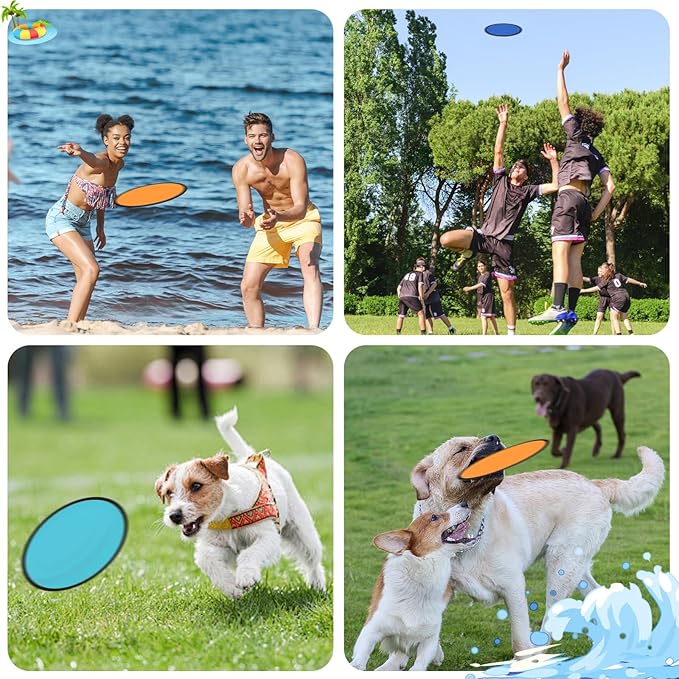 20PCS Foldable Flying Disc Fans with Bags, 9.8'' DIY Handheld Black Egde Fabric Folding Fan for Outdoor Game Activities Birthday Party Favors Gifts, Green