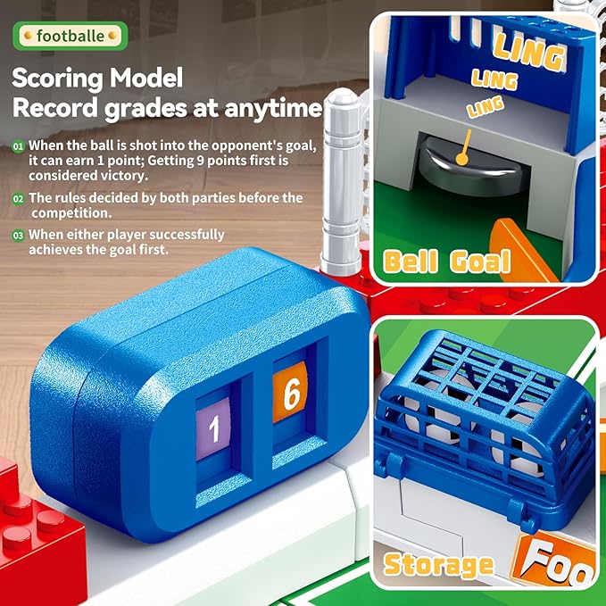 Mini Foosball Table, Soccer Board Game for Kids, 3 4 5 6 7 8-12 Year Old Boys Girls Birthday Gifts, Football Games Pinball Machine, Indoor Outdoor Family Party Sports Toys