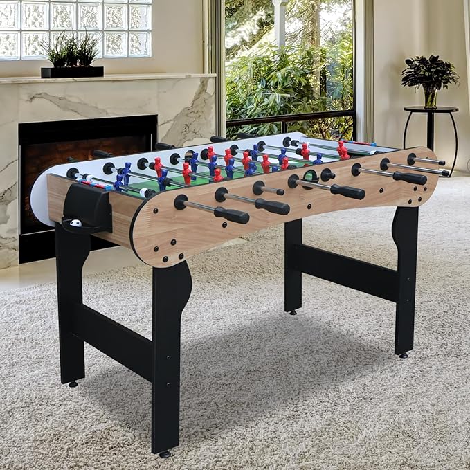 5ft Foosball Table，Mini Competition Soccer Table Game with All Accessories, Leg Levelers and Heavy-Duty Legs. Perfect for Home, Game Rooms, and Parties
