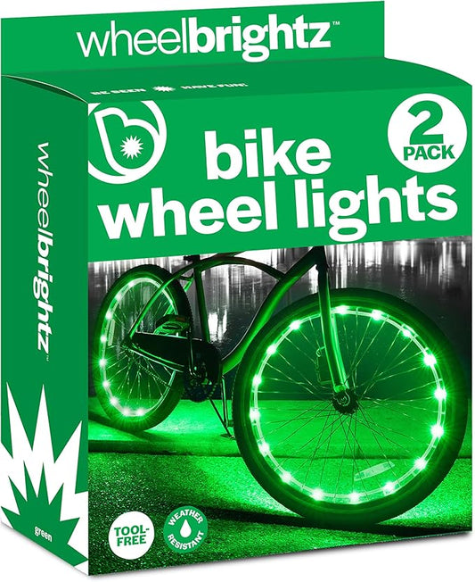 Brightz WheelBrightz LED Bike Wheel Lights - 2025 Edition with Superior Straps & LED-Weatherproof Shield! 14 Colors - Unmatched Durability, Visibility & 48+ Hours of Dazzling Illumination