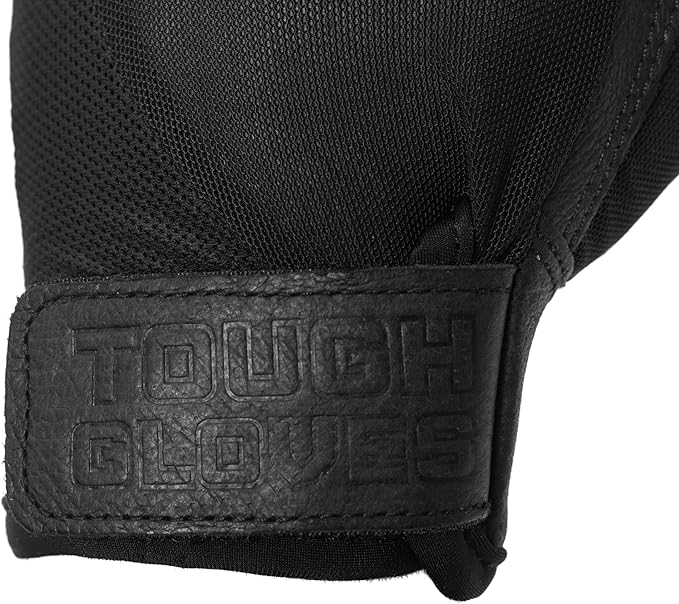 Superset Leather Workout Gloves for Weight-Lifting (Padded) Perfect for Gym Training (Breathable) Black /Size : 8 Mens S Womens L