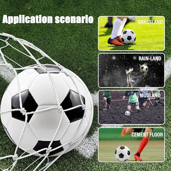 6-Pack Christian Charity Donation Soccer Balls with Pump, Sizes 5/4/3, Deflated Bulk Set for Samaritan's Purse Operation Christmas
