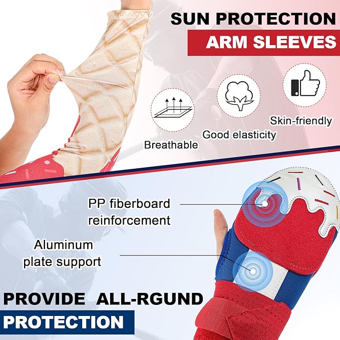 Sliding Mitt Gloves with Arm Sleeves Adjustable Baseball Sliding Mitt Youth Adult Protective Shield for Softball