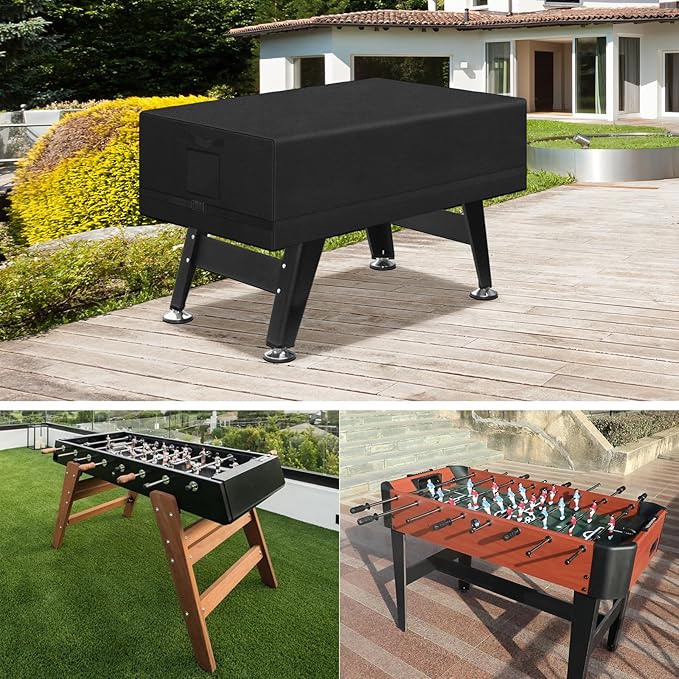 Kovshuiwe Foosball Table Cover - Outdoor, Waterproof, Heavy Duty Rectangular Patio Football Game Table Cover - 63"x45"x20"(LxWxH)