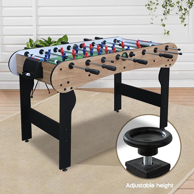 5ft Foosball Table，Mini Competition Soccer Table Game with All Accessories, Leg Levelers and Heavy-Duty Legs. Perfect for Home, Game Rooms, and Parties