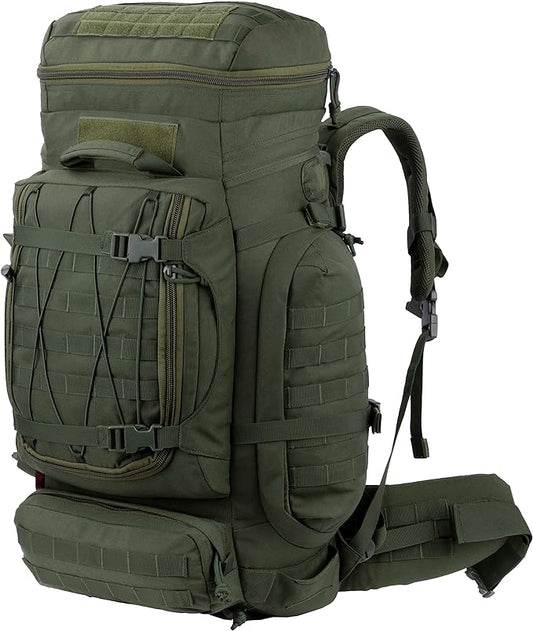 Large Internal Frame Backpack Tactical MOLLE Pack for Camping Backpacking Hunting Bushcraft Adventure 70L…