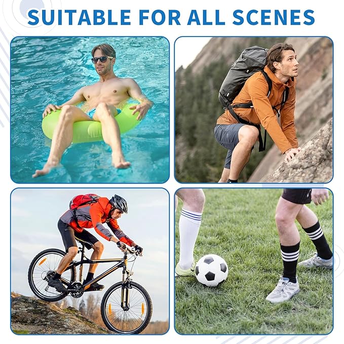 10PCS Kinesiology Tape for Knees, Kinesiology Tape Precut Strips for Knee Support & Stability, Waterproof Breathable Elastic Sports Tape for Pain Relief, Athletic Tape for Muscle & Joint, Blcak
