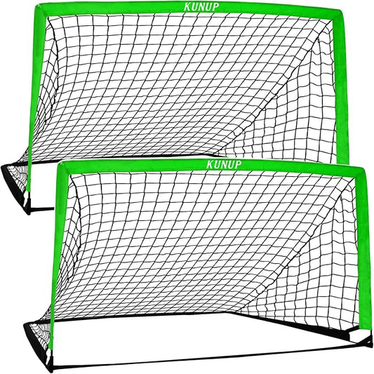 2 of 5×3 6x4 9x5 FT Portable Kids Soccer Goals Set, Foldable Soccer Practice Nets for Backyard with Carrying Bag for Toddler Youth Pop Up Soccer Training Equipment Indoor Outdoor Sports Game Gift