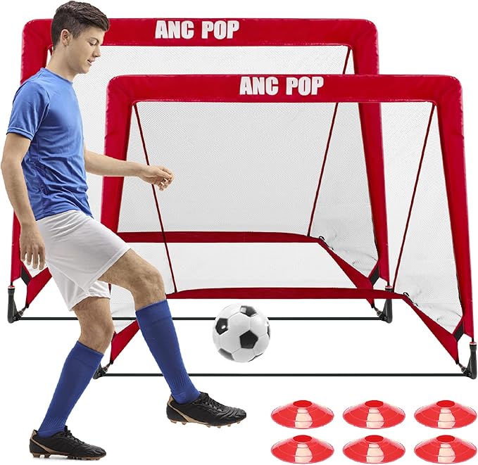 Portable Pop Up Soccer Goal for Kids Trainning and Family Game Foldable Soocer Net for Backyard with Carrying Case