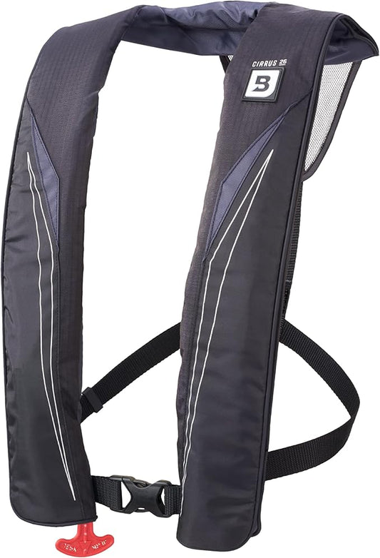 BLUESTORM Cirrus26 Inflatable PFD Life Jackets for Adults | US Coast Guard Approved Automatic Life Vest w/Manual Override Convertibility
