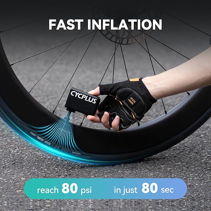 CYCPLUS AS2 Tiny Pump Bike Pump Portable Ultra-Mini 100PSI Electric Bicycle Pump Type-C Rechargeable Battery, No Pressure Display(Winner of The EUROBIKE Award 2023)