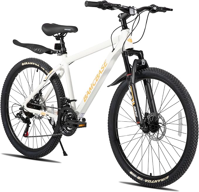 HILAND 26 27.5 Inch Mountain Bike, Mens and Womens Aluminum Frame MTB with 21 Speeds, Dis Brake, Hardtail Bicycle for Adults