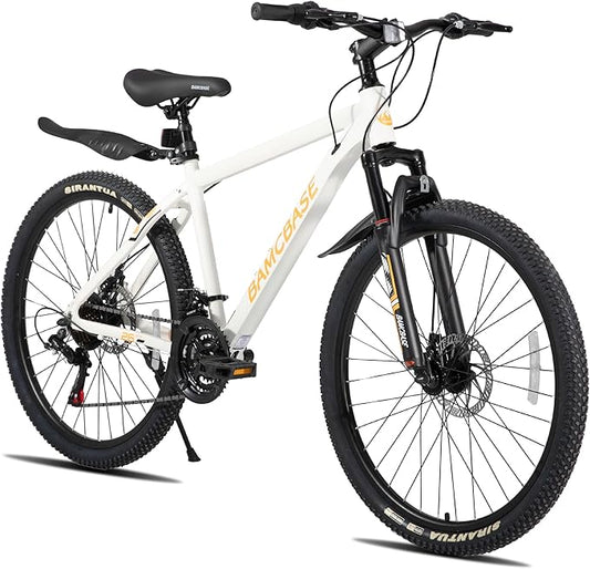 HILAND 26 27.5 Inch Mountain Bike, Mens and Womens Aluminum Frame MTB with 21 Speeds, Dis Brake, Hardtail Bicycle for Adults