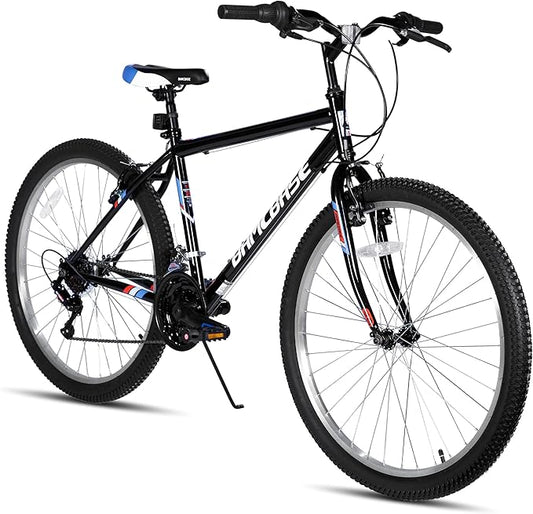 HILAND 24 26 inch Mountain Bike for Men Women, 18 Speeds High-Carbon Steel Frame, Sport Cycling MTB Bicycle for Adult